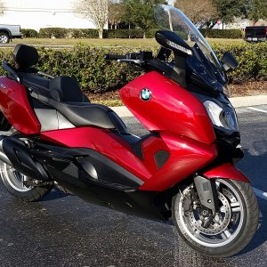 2016 C650 GT with Passenger Backrest Custom Paint: Ruby Red Metallic Clear 