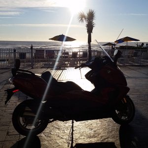 Sunrise at the beach in Daytona (76th Anniversary of Bike Week)