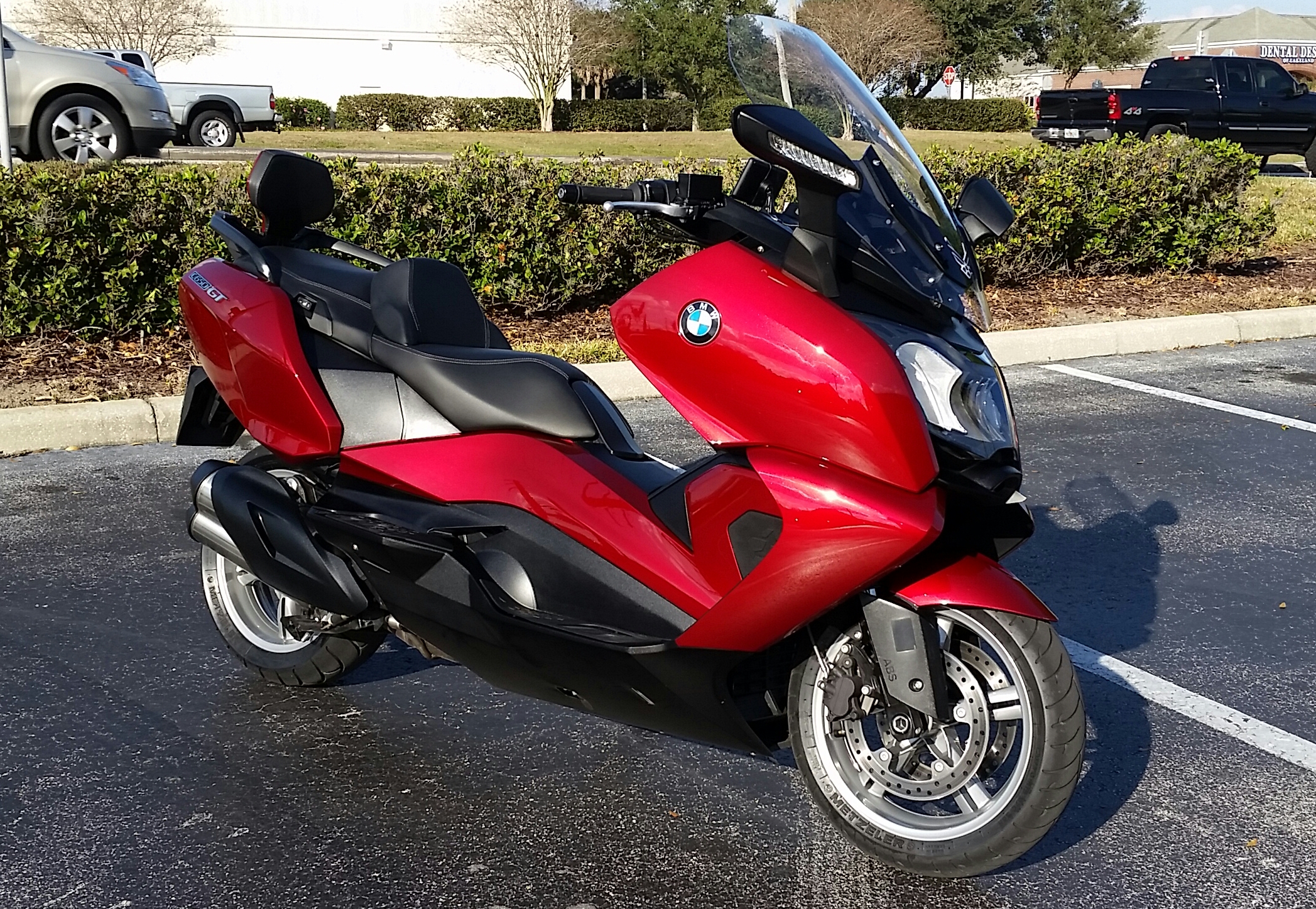 2016 C650 GT with Passenger Backrest Custom Paint: Ruby Red Metallic Clear 